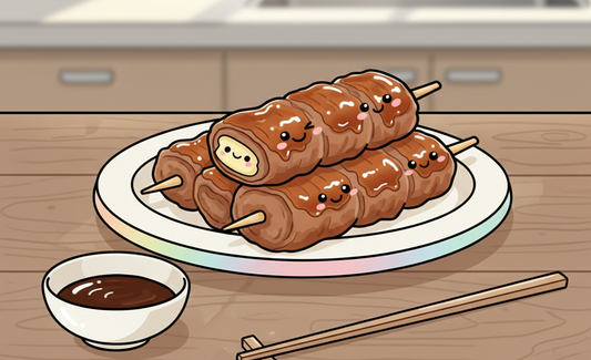 ⭐ Comment faire des brochettes bœuf-fromage (yakitori 牛肉チーズ)