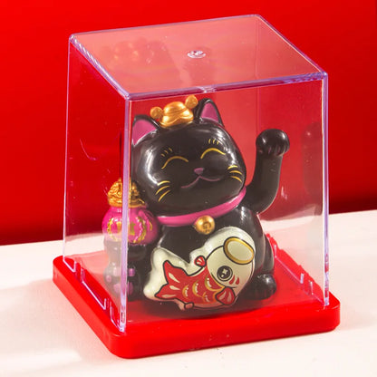 🐾 Chat Solaire Porte-Bonheur Japonais