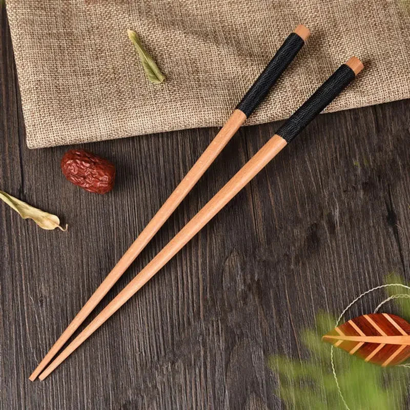 🥢 Baguettes japonaises artisanales en bois de châtaignier naturel