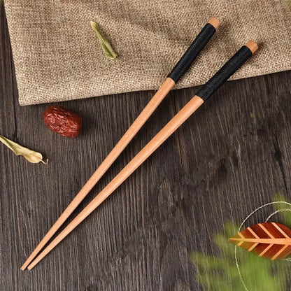 🥢 Baguettes japonaises artisanales en bois de châtaignier naturel