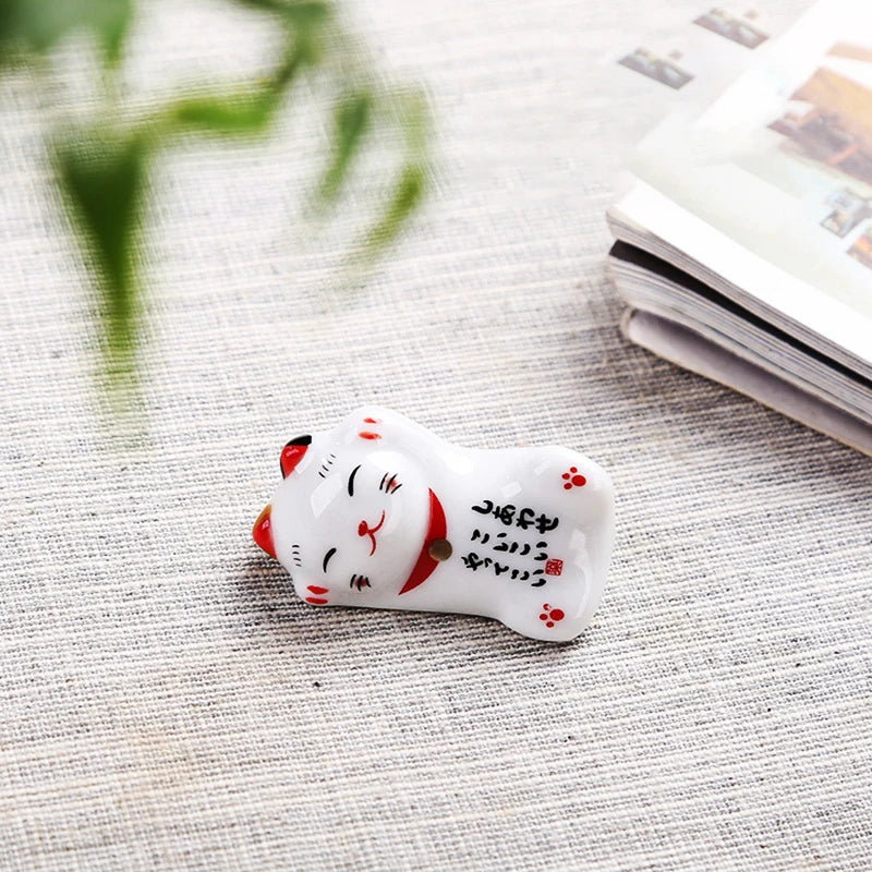 🐾 Repose-baguettes Maneki-neko en céramique