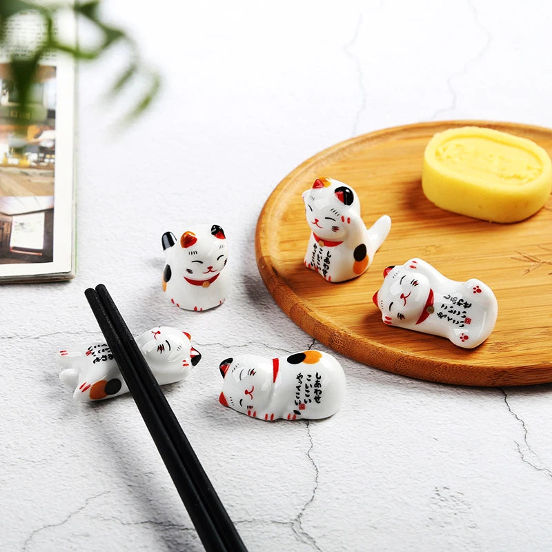 🐾 Repose-baguettes Maneki-neko en céramique