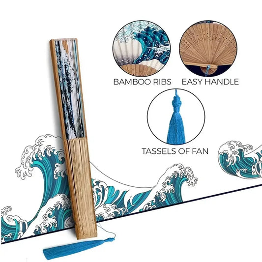 🌸 Éventail pliant japonais