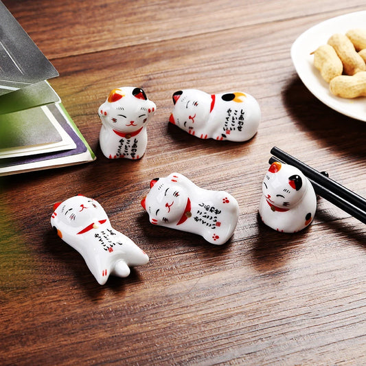 🐾 Repose-baguettes Maneki-neko en céramique
