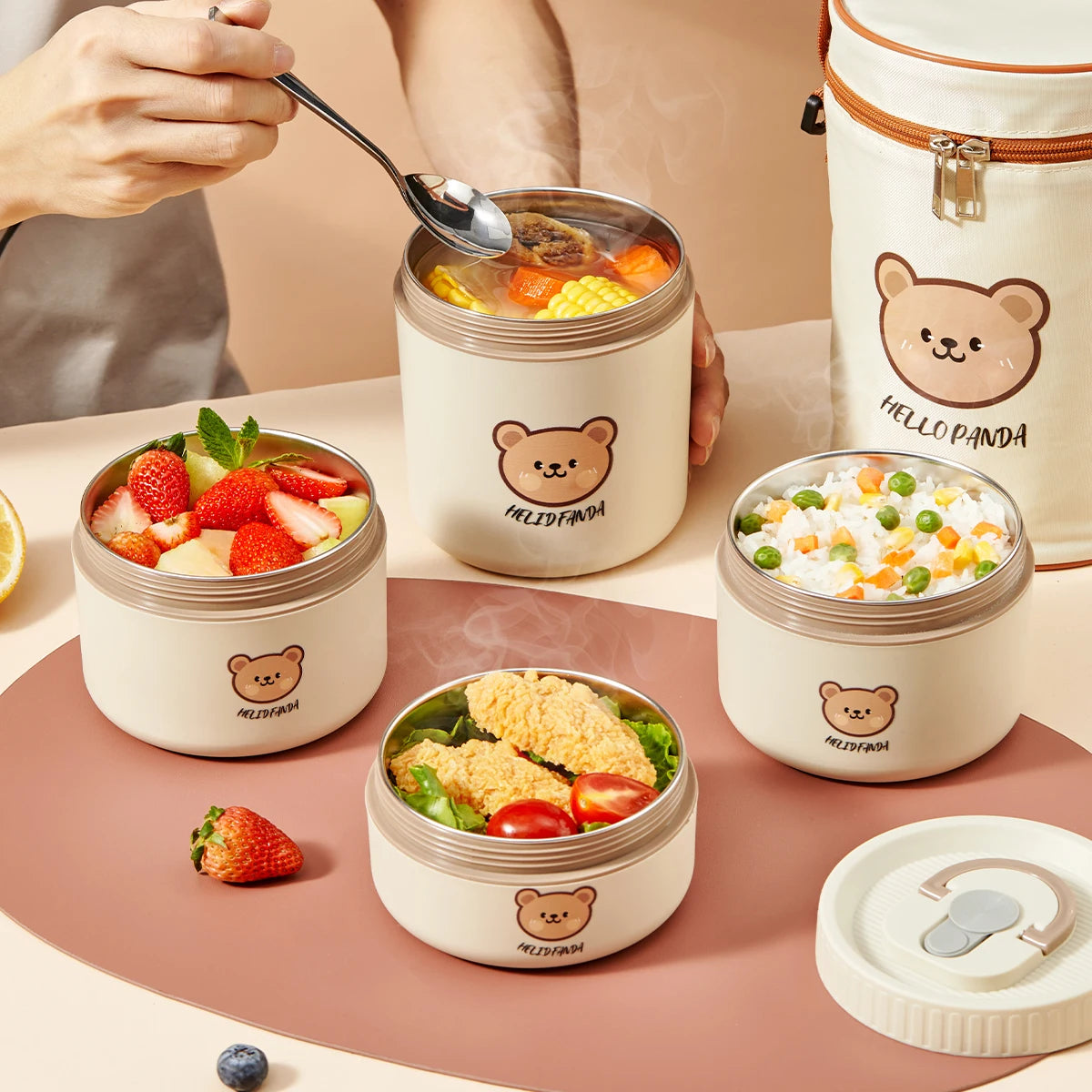 🍱 Boîte Bento Isotherme en Acier Inoxydable